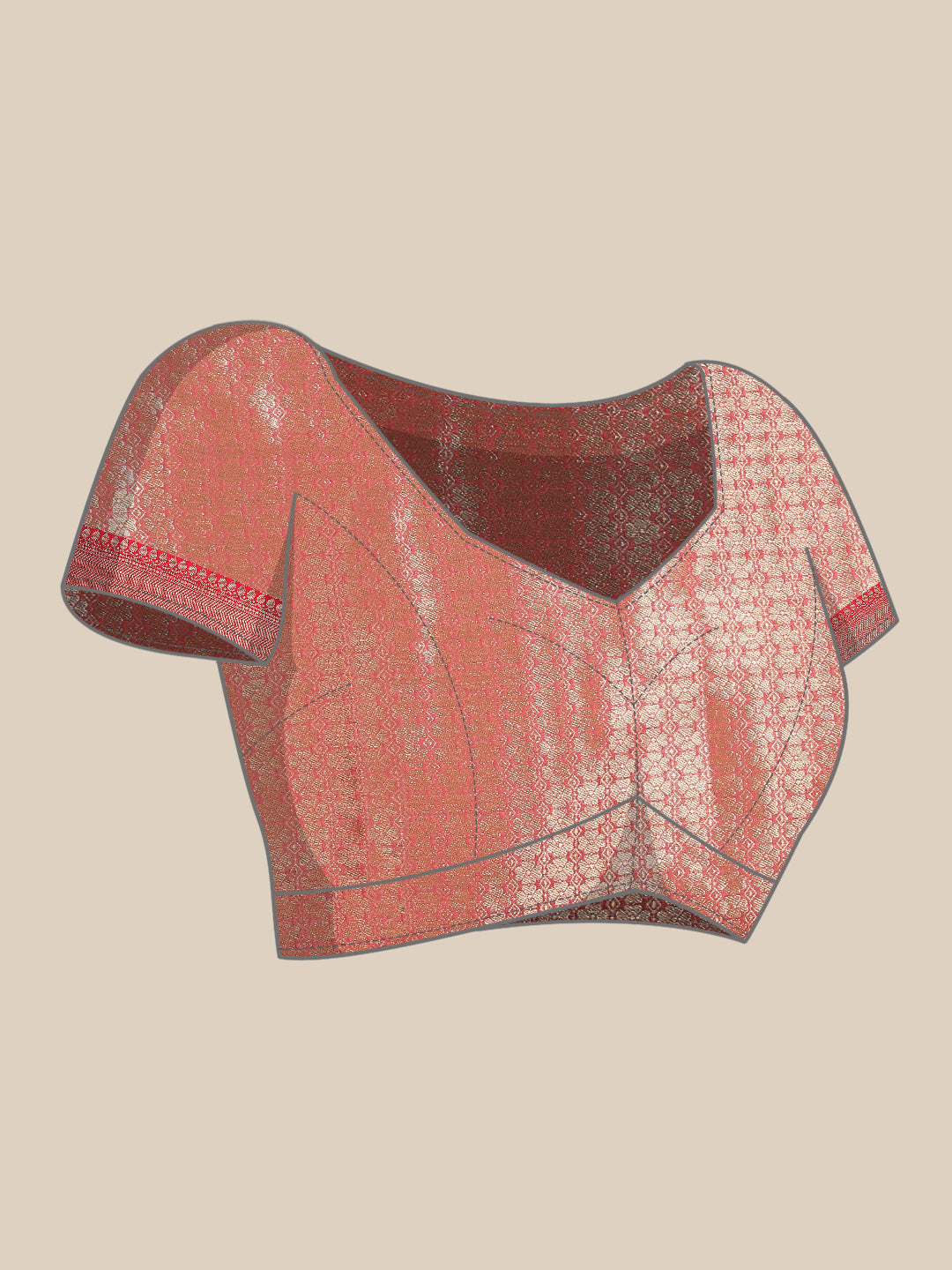 White Silk Blend Woven Zari Design Floral Saree with Unstitched Blouse - Hiral Fashion | Swadesiicart