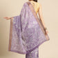 Lavender Silk Blend Digital Print Floral Saree with Unstitched Blouse - Hiral Fashion | Swadesiicart