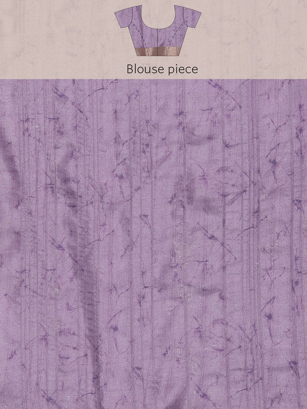Lavender Silk Blend Digital Print Floral Saree with Unstitched Blouse - Hiral Fashion | Swadesiicart