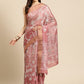 Maroon Silk Blend Digital Print Floral Saree with Unstitched Blouse - Hiral Fashion | Swadesiicart
