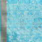 Turquoise Silk Blend Digital Print Floral Saree with Unstitched Blouse - Hiral Fashion | Swadesiicart