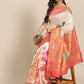 Off White Pure Cotton Woven Zari Design Paisley Saree with Unstitched Blouse - Hiral Fashion | Swadesiicart