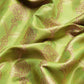Green Brocade Zari Woven Floral Saree with Unstitched Blouse - Hiral Fashion | Swadesiicart