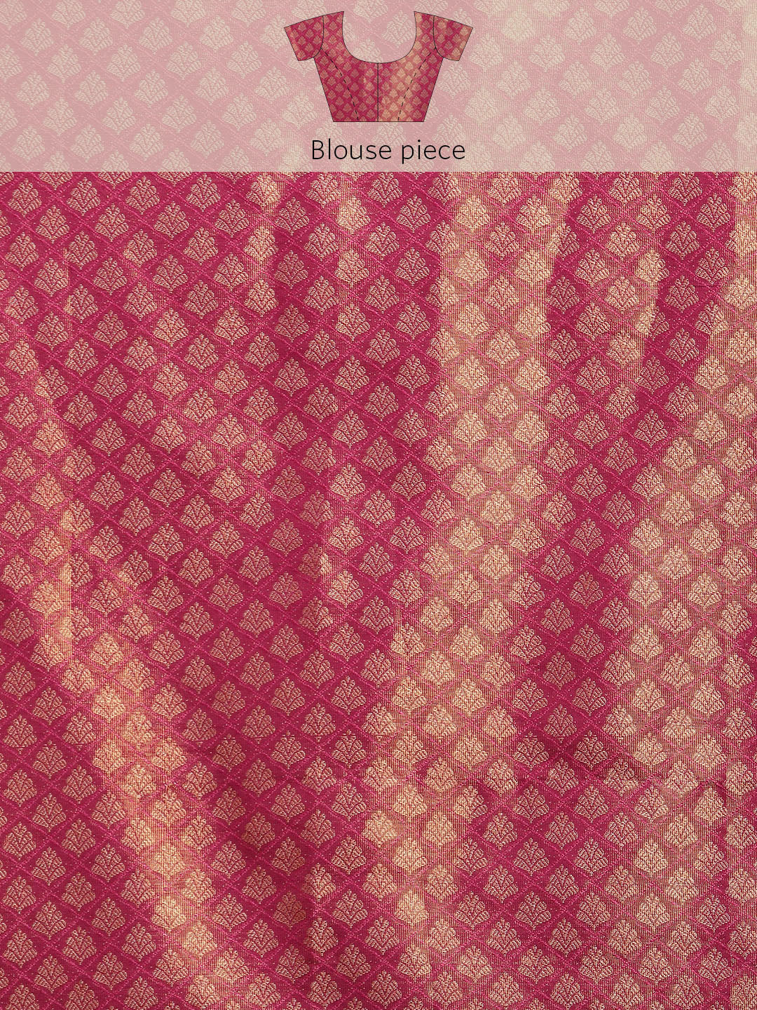 Purple Brocade Zari Woven Floral Saree with Unstitched Blouse - Hiral Fashion | Swadesiicart