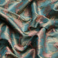 Turquoise Brocade Zari Woven Floral Saree with Unstitched Blouse - Hiral Fashion | Swadesiicart