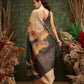 Hiral Fashion Beige Bollywood Cotton Tissue Floral Digital Printed Saree | Swadesiicart