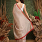 Hiral Fashion Cream Bollywood Cotton Tissue Solid Digital Printed Saree | Swadesiicart