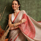 Hiral Fashion Cream Bollywood Cotton Tissue Solid Digital Printed Saree | Swadesiicart