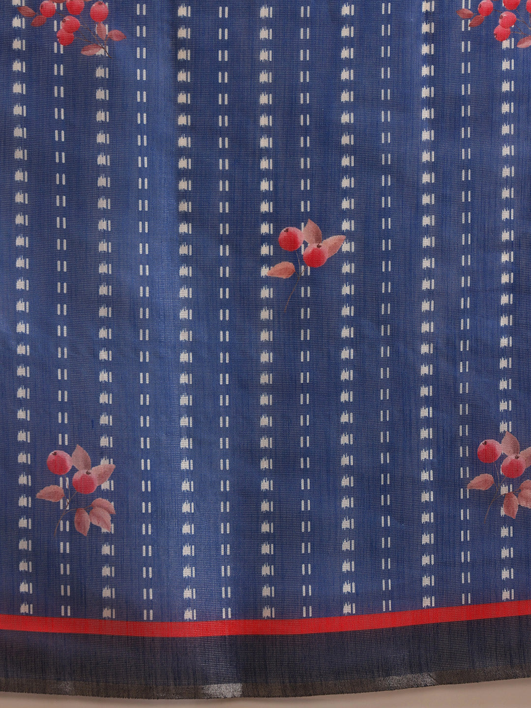 Hiral Fashion Navy Blue Bollywood Cotton Tissue Floral Digital Printed Saree | Swadesiicart