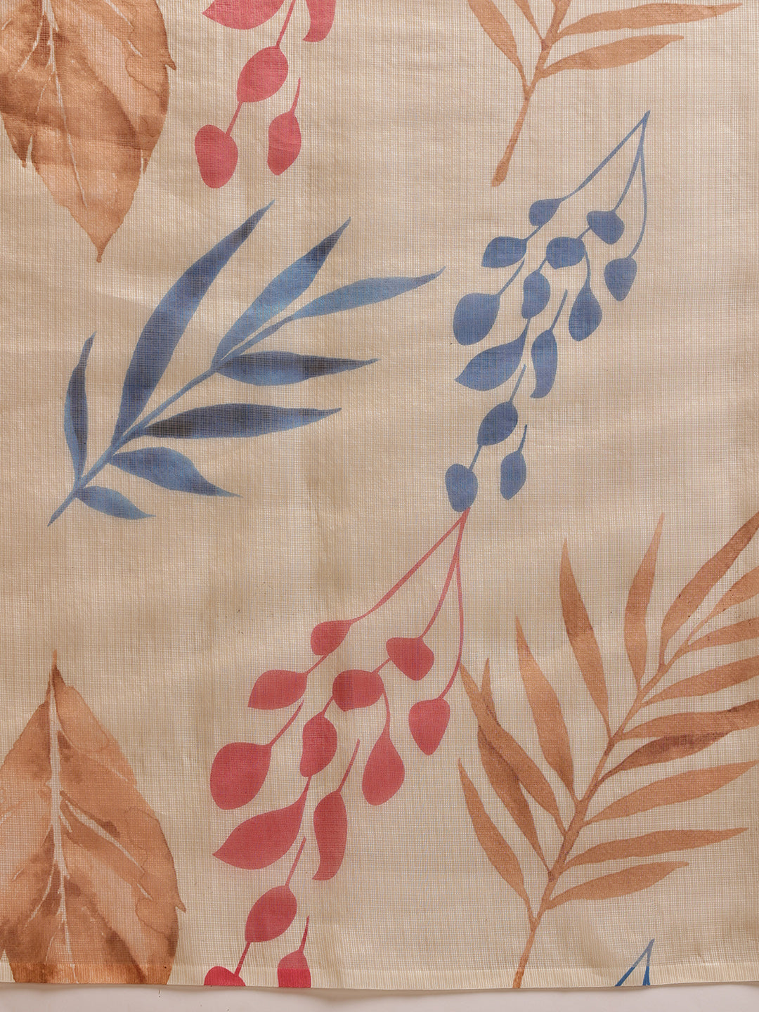 Hiral Fashion Off White Bollywood Cotton Tissue Floral Digital Printed Saree | Swadesiicart