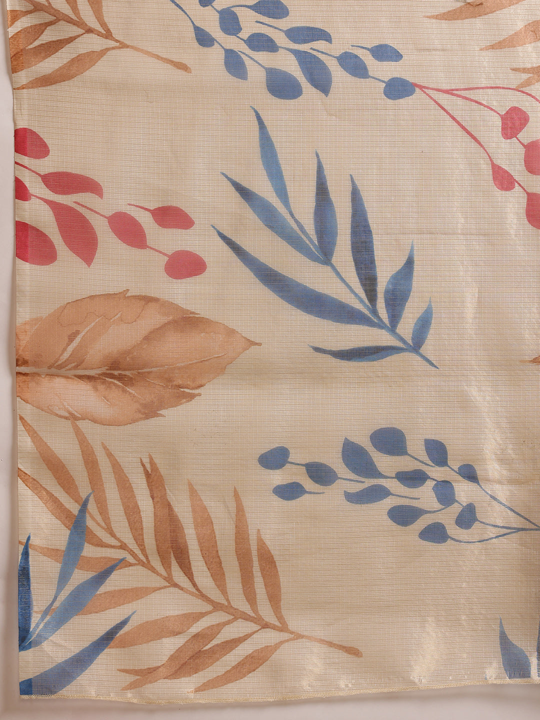 Hiral Fashion Off White Bollywood Cotton Tissue Floral Digital Printed Saree | Swadesiicart