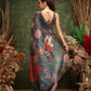Hiral Fashion Teal Bollywood Cotton Tissue Floral Digital Printed Saree | Swadesiicart