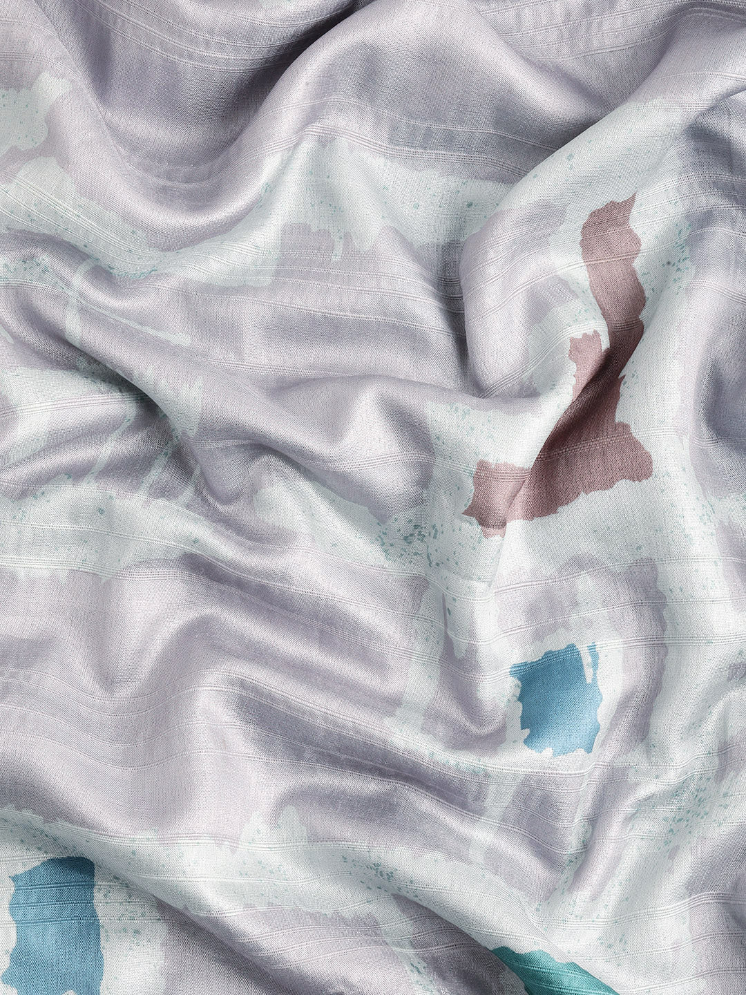 Lavender Silk Blend Printed Geomatric Saree with Unstitched Blouse - Hiral Fashion | Swadesiicart