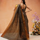 Hiral Fashion Black Kanjeevaram Banarasi Silk Ikkat Woven Design Saree | Swadesiicart