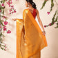 Hiral Fashion Mustard Kanjeevaram Banarasi Silk Ikkat Woven Design Saree | Swadesiicart