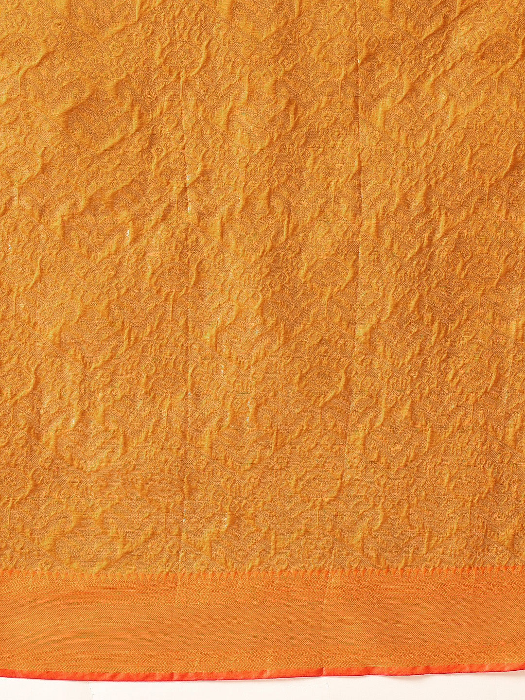 Hiral Fashion Mustard Kanjeevaram Banarasi Silk Ikkat Woven Design Saree | Swadesiicart