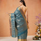 Hiral Fashion Teal Kanjeevaram Banarasi Silk Ikkat Woven Design Saree | Swadesiicart
