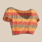 Multicolor Kanjeevaram Silk ColorBlock Checked Saree with Unstitched Blouse - Hiral Fashion | Swadesiicart