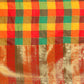 Multicolor Kanjeevaram Silk ColorBlock Checked Saree with Unstitched Blouse - Hiral Fashion | Swadesiicart