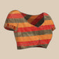 Multicolor Kanjeevaram Silk ColorBlock Checked Saree with Unstitched Blouse - Hiral Fashion | Swadesiicart