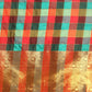 Multicolor Kanjeevaram Silk ColorBlock Checked Saree with Unstitched Blouse - Hiral Fashion | Swadesiicart