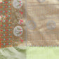 Green Tissue Silk Woven Zari Design Geomatric Saree with Unstitched Blouse - Hiral Fashion | Swadesiicart