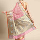 Pink Tissue Silk Woven Zari Design Geomatric Saree with Unstitched Blouse - Hiral Fashion | Swadesiicart