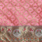 Pink Tissue Silk Woven Zari Design Geomatric Saree with Unstitched Blouse - Hiral Fashion | Swadesiicart