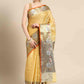 Yellow Tissue Silk Woven Zari Design Geomatric Saree with Unstitched Blouse - Hiral Fashion | Swadesiicart