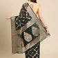 Green Organza Silk Woven Zari Design Floral Saree with Unstitched Blouse - Hiral Fashion | Swadesiicart