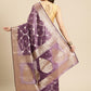 Light Pink Organza Silk Woven Zari Design Floral Saree with Unstitched Blouse - Hiral Fashion | Swadesiicart