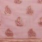 Light Pink Linen Woven Thread Floral Saree with Unstitched Blouse - Hiral Fashion | Swadesiicart