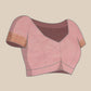 Light Pink Linen Woven Thread Floral Saree with Unstitched Blouse - Hiral Fashion | Swadesiicart