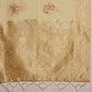 Yellow Linen Woven Thread Floral Saree with Unstitched Blouse - Hiral Fashion | Swadesiicart