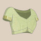 Green Linen Woven Thread Floral Saree with Unstitched Blouse - Hiral Fashion | Swadesiicart