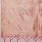 Light Pink Linen Woven Thread Floral Saree with Unstitched Blouse - Hiral Fashion | Swadesiicart