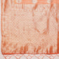 Peach Linen Woven Thread Floral Saree with Unstitched Blouse - Hiral Fashion | Swadesiicart