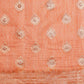 Peach Linen Woven Thread Floral Saree with Unstitched Blouse - Hiral Fashion | Swadesiicart