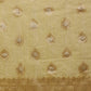 Yellow Linen Woven Thread Floral Saree with Unstitched Blouse - Hiral Fashion | Swadesiicart