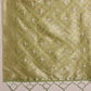 Green Linen Woven Thread Geomatric Saree with Unstitched Blouse - Hiral Fashion | Swadesiicart