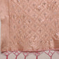 Light Pink Linen Woven Thread Geomatric Saree with Unstitched Blouse - Hiral Fashion | Swadesiicart