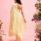 Yellow Linen Woven Thread Geomatric Saree with Unstitched Blouse - Hiral Fashion | Swadesiicart