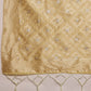 Yellow Linen Woven Thread Geomatric Saree with Unstitched Blouse - Hiral Fashion | Swadesiicart