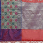 Red Art Silk Woven Zari Design Floral Saree with Unstitched Blouse - Hiral Fashion | Swadesiicart