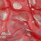 Red Art Silk Woven Zari Design Floral Saree with Unstitched Blouse - Hiral Fashion | Swadesiicart