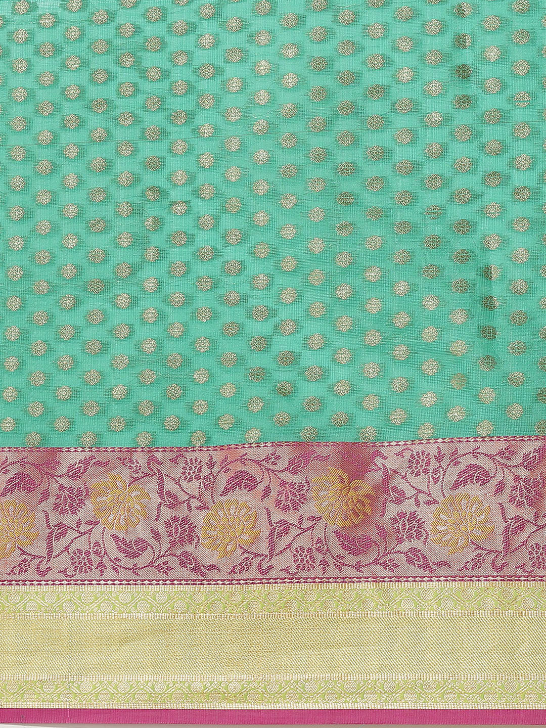 Hiral Fashion Green Kanjeevaram Art Silk Woven Design Saree | Swadesiicart