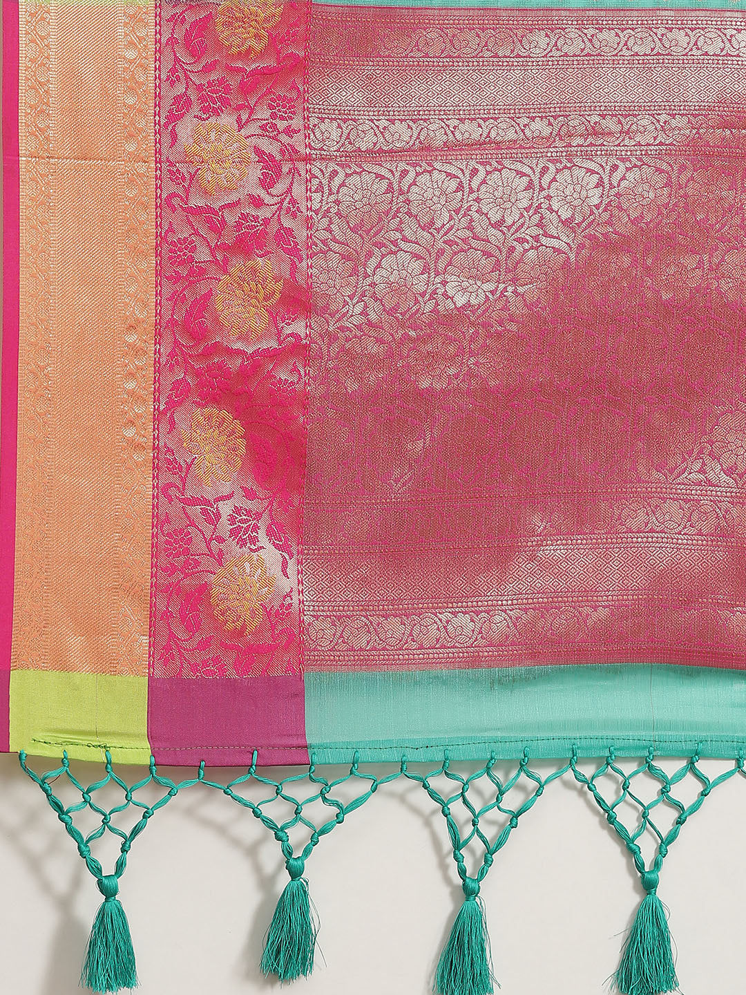 Hiral Fashion Green Kanjeevaram Art Silk Woven Design Saree | Swadesiicart