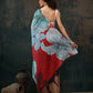 Brown Polyester Digital Print Floral Saree with Unstitched Blouse - Hiral Fashion | Swadesiicart