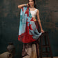 Brown Polyester Digital Print Floral Saree with Unstitched Blouse - Hiral Fashion | Swadesiicart