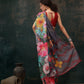Gray Polyester Digital Print Floral Saree with Unstitched Blouse - Hiral Fashion | Swadesiicart